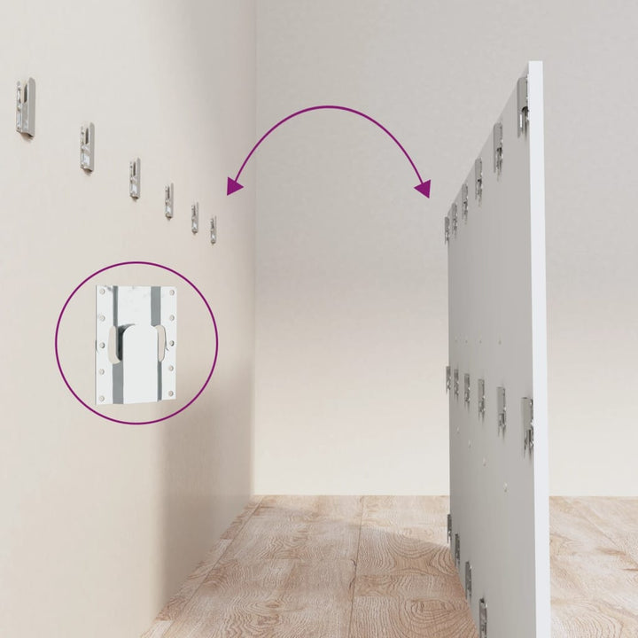 sengegærde 200x1,5x80 cm konstrueret træ hvid