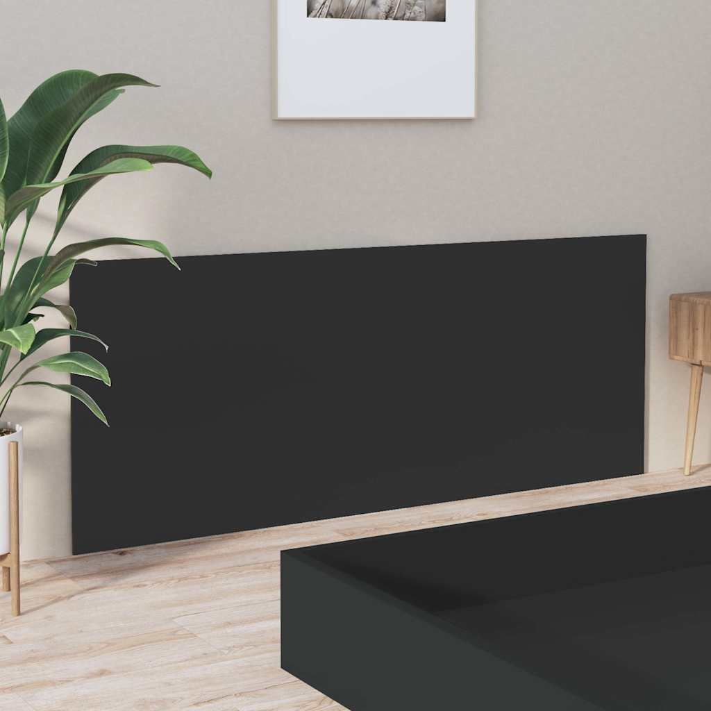 sengegærde 200x1,5x80 cm konstrueret træ sort