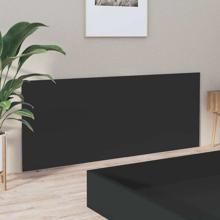 sengegærde 200x1,5x80 cm konstrueret træ sort