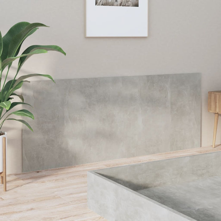sengegærde 200x1,5x80 cm konstrueret træ betongrå