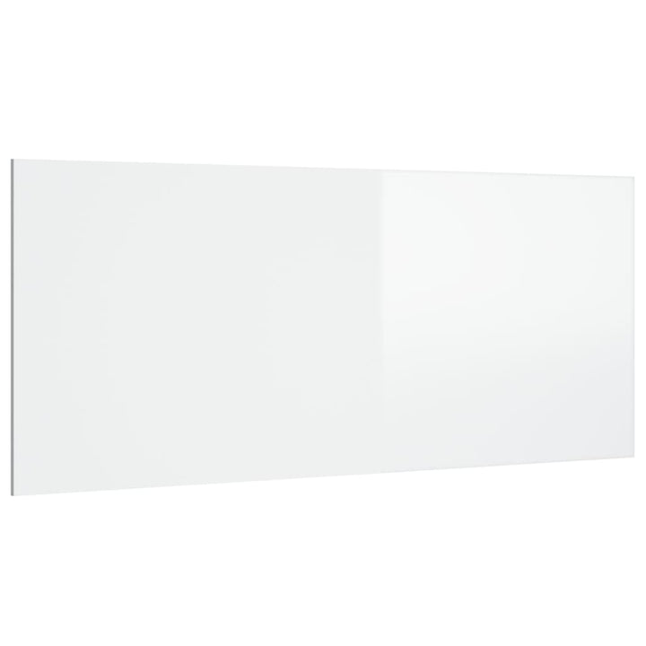 sengegærde 200x1,5x80 cm konstrueret træ hvid højglans