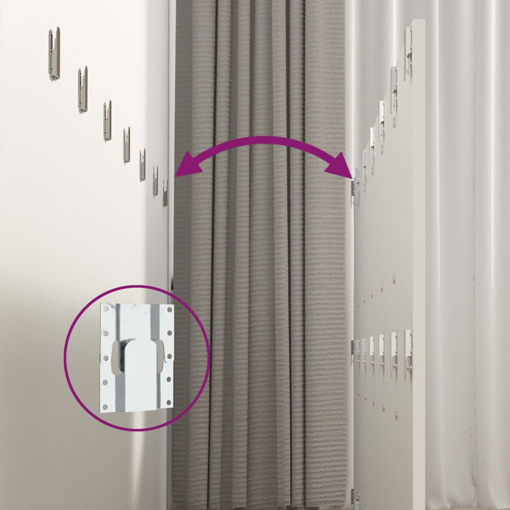 væghængt sengegærde 240x1,5x80 cm konstrueret træ hvid