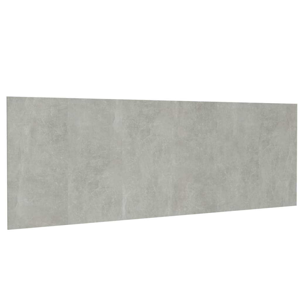 sengegærde 240x1,5x80 cm konstrueret træ betongrå