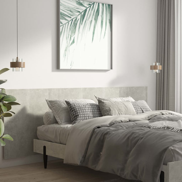 sengegærde 240x1,5x80 cm konstrueret træ betongrå