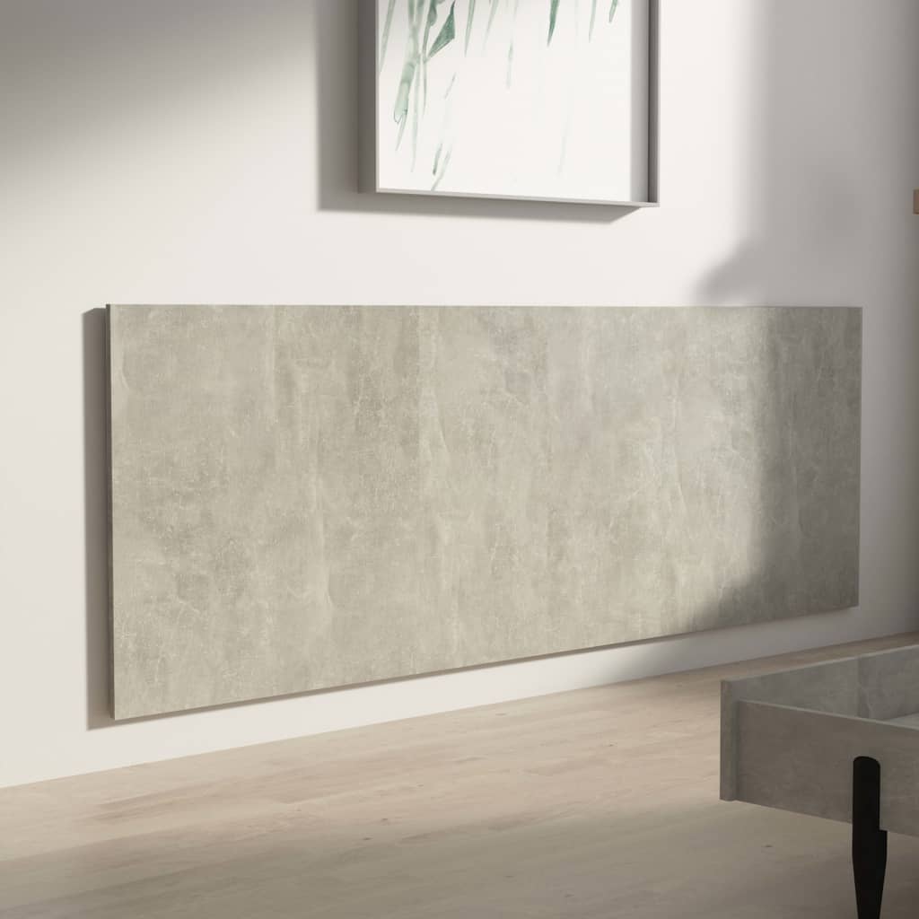 sengegærde 240x1,5x80 cm konstrueret træ betongrå