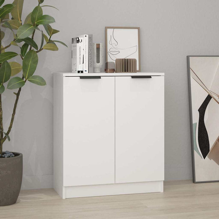 skænk 60x30x70 cm konstrueret træ hvid