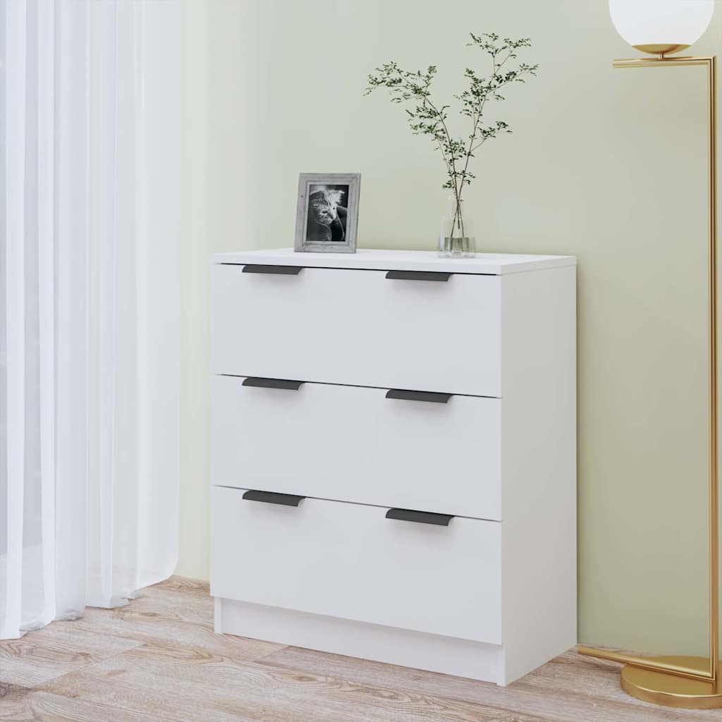skænk 60x30x70 cm konstrueret træ hvid