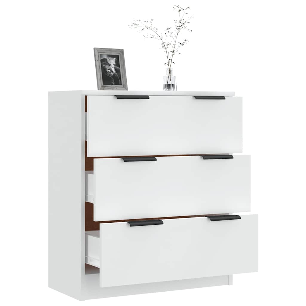 skænk 60x30x70 cm konstrueret træ hvid