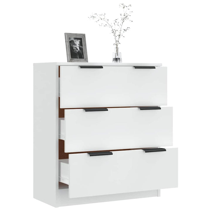 skænk 60x30x70 cm konstrueret træ hvid