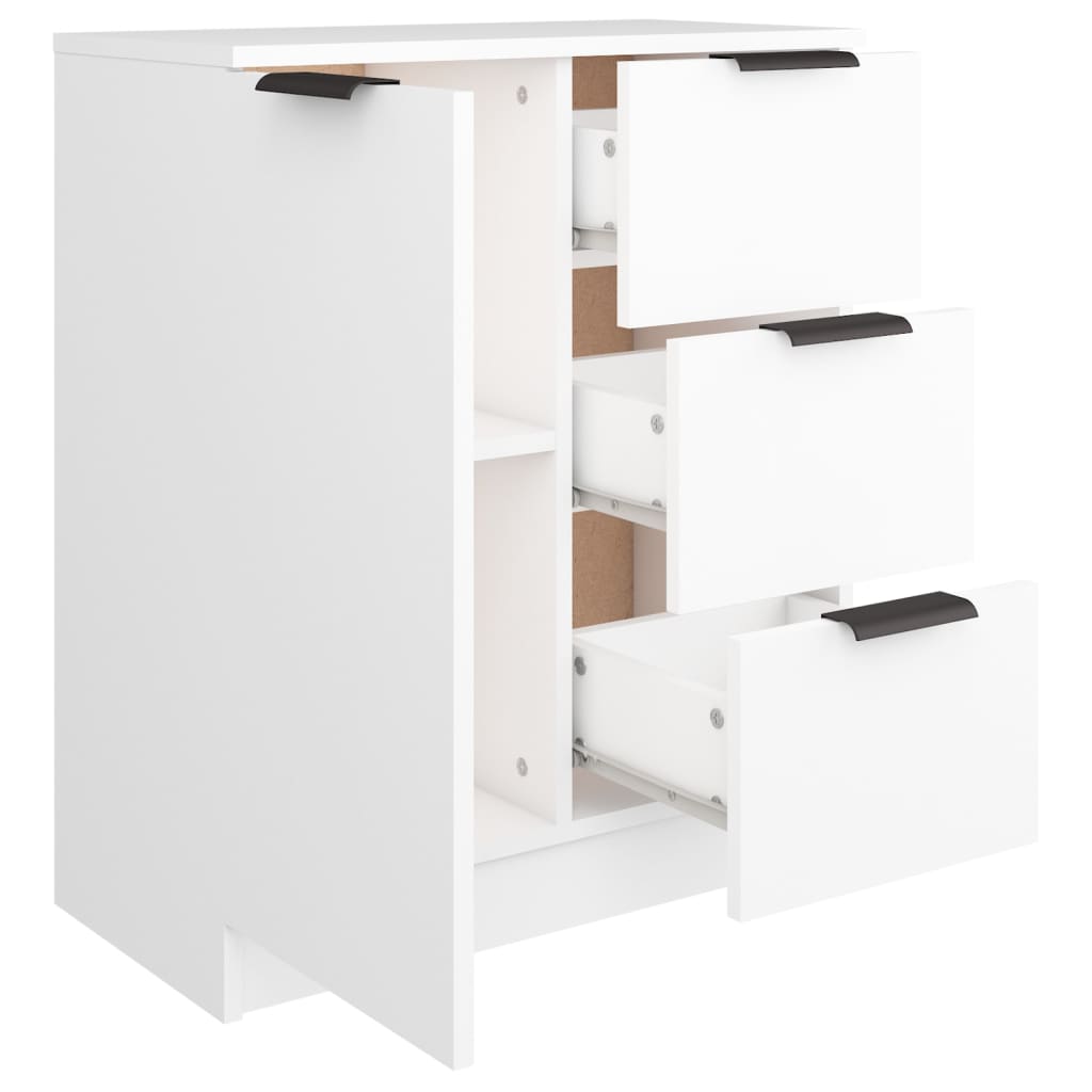 skænk 60x30x70 cm konstrueret træ hvid
