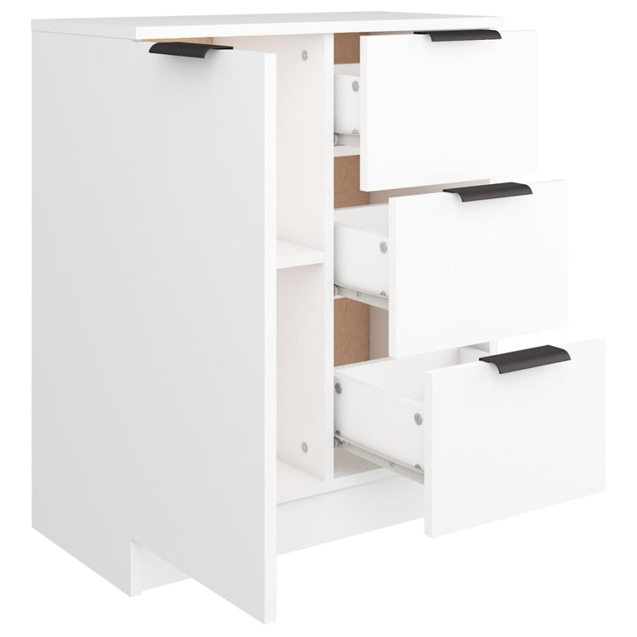skænk 60x30x70 cm konstrueret træ hvid