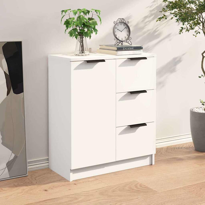 skænk 60x30x70 cm konstrueret træ hvid