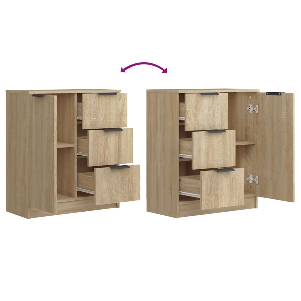 skænk 60x30x70 cm konstrueret træ sonoma-eg