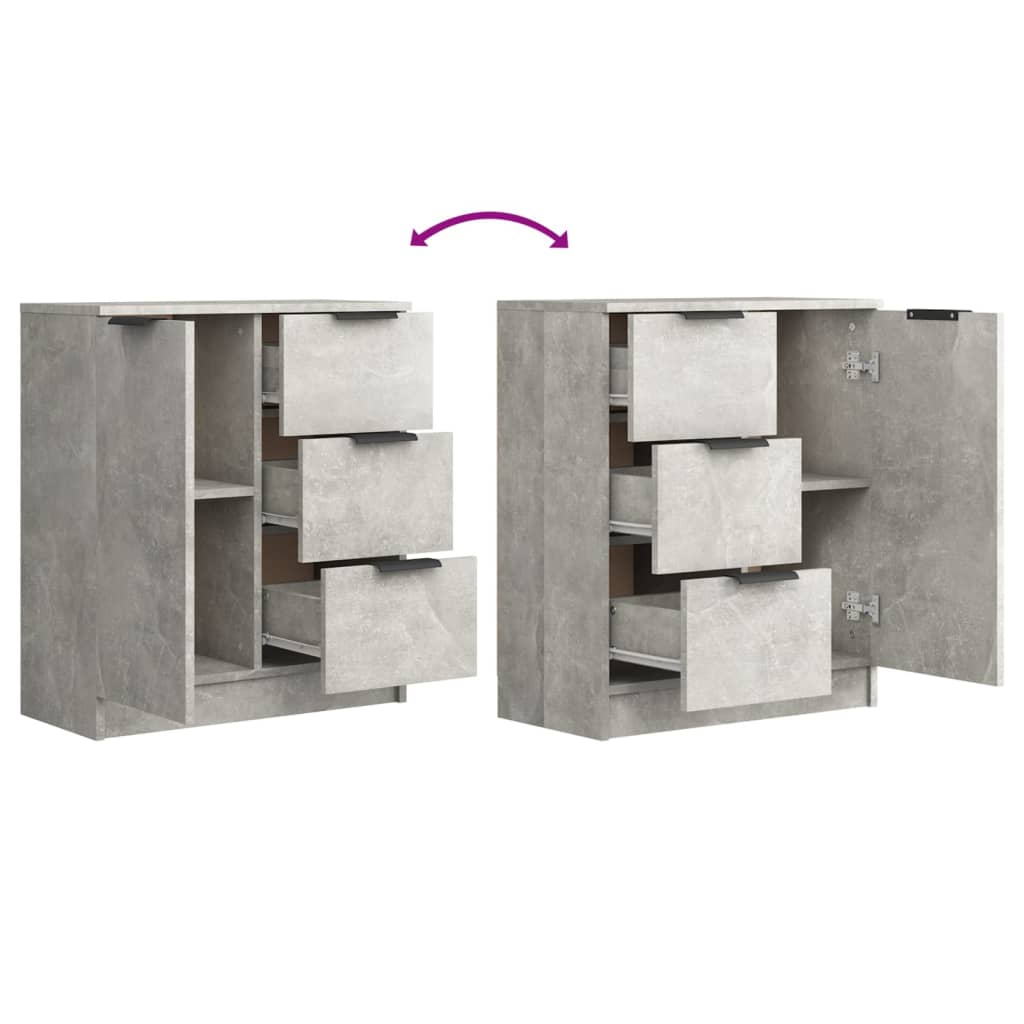skænk 60x30x70 cm konstrueret træ betongrå