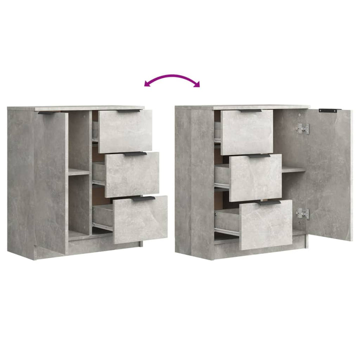 skænk 60x30x70 cm konstrueret træ betongrå