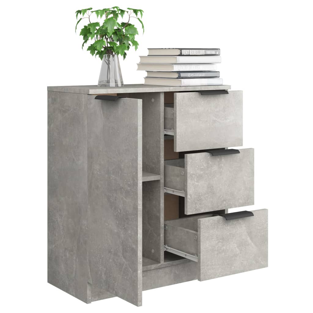 skænk 60x30x70 cm konstrueret træ betongrå