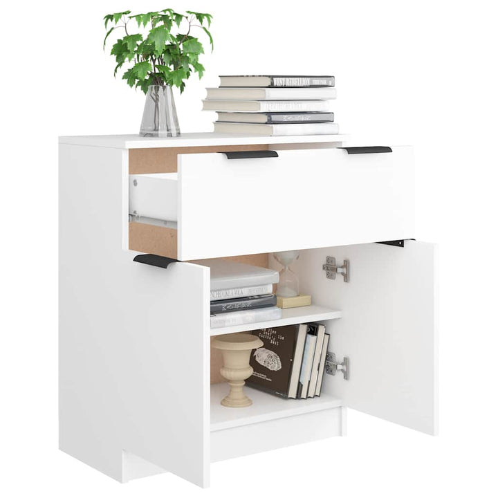 skænk 60x30x70 cm konstrueret træ hvid