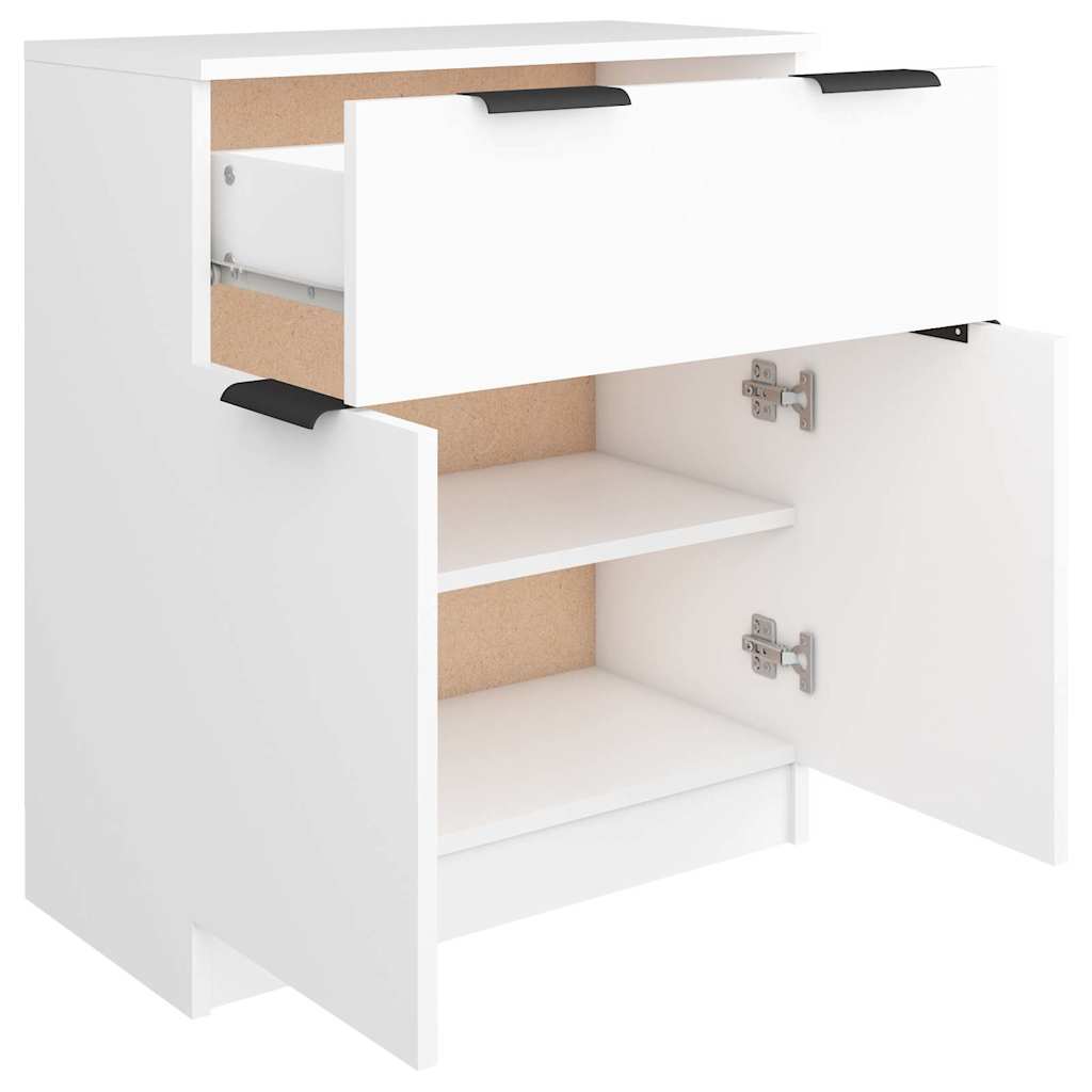 skænk 60x30x70 cm konstrueret træ hvid