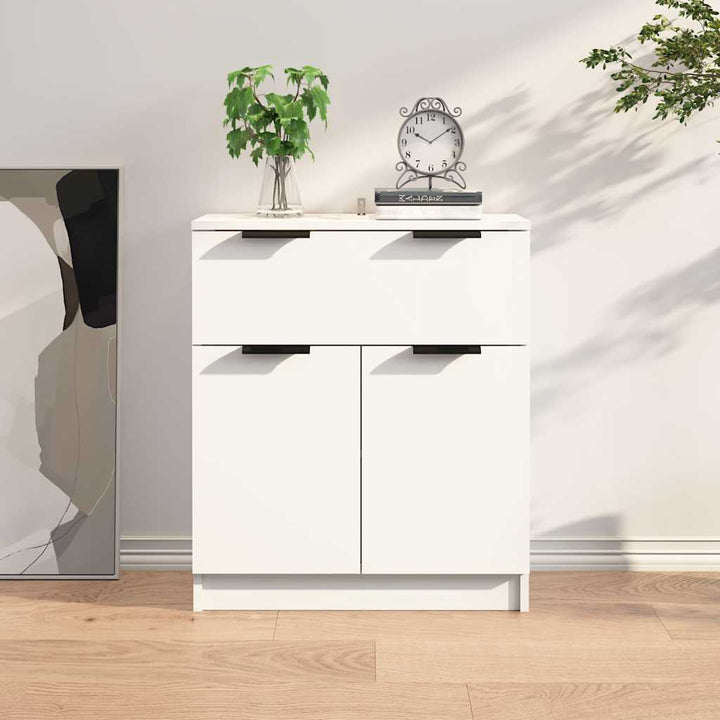 skænk 60x30x70 cm konstrueret træ hvid