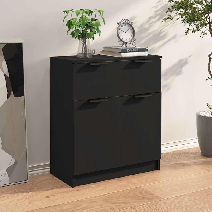 skænk 60x30x70 cm konstrueret træ sort