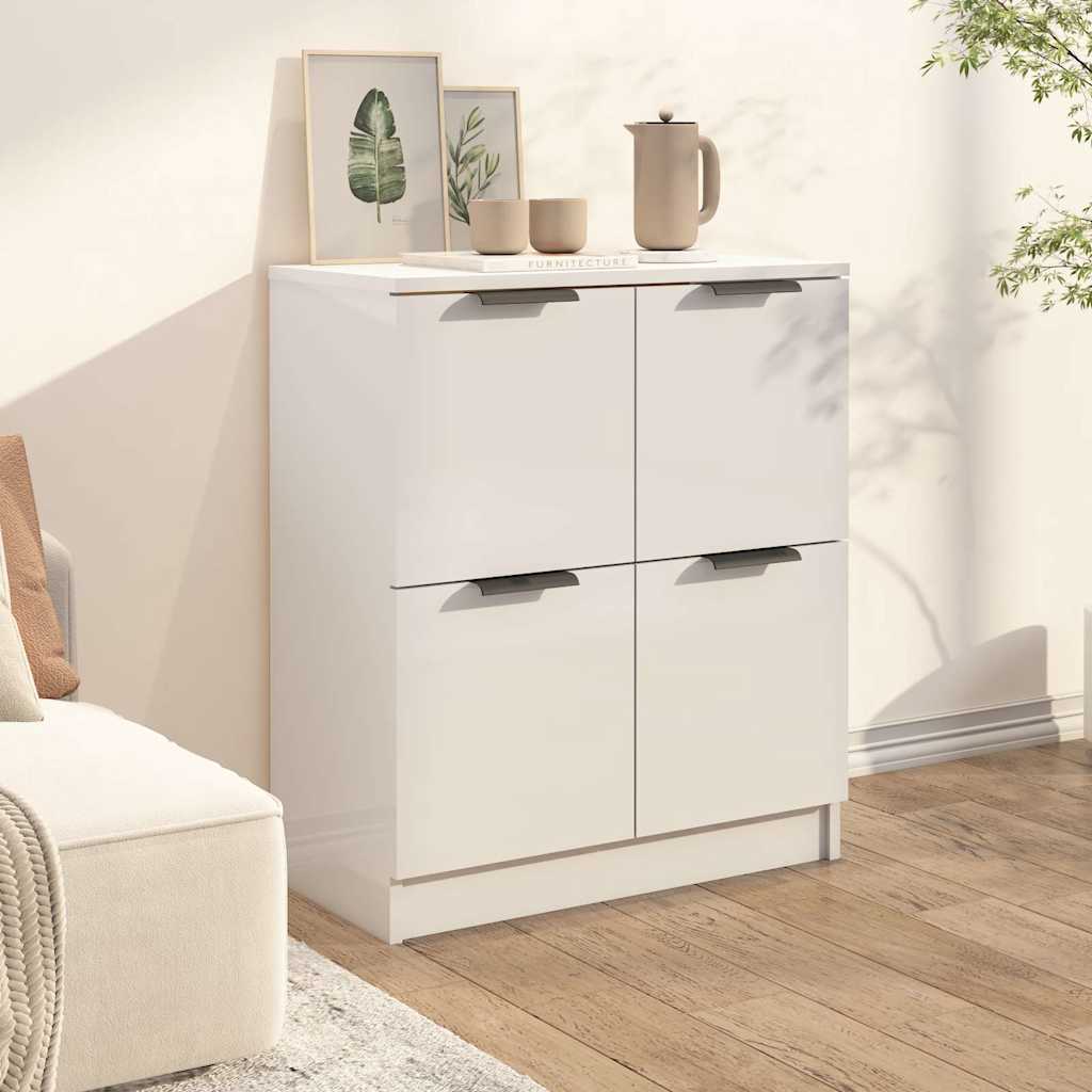 skænk 60x30x70 cm konstrueret træ hvid