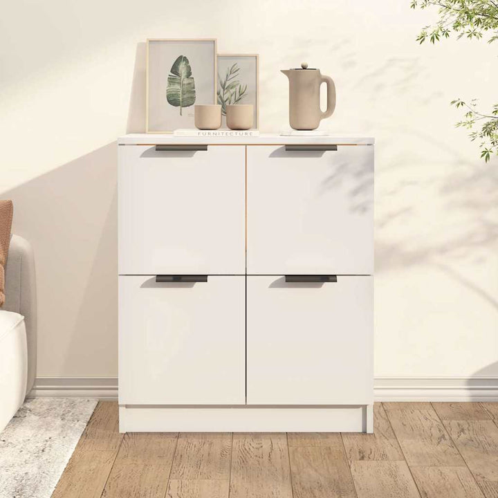 skænk 60x30x70 cm konstrueret træ hvid