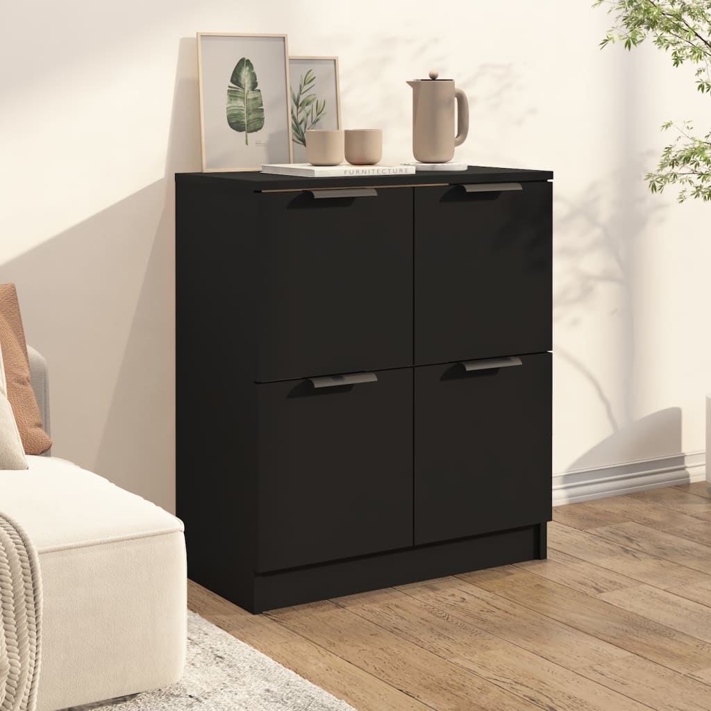 skænk 60x30x70 cm konstrueret træ sort