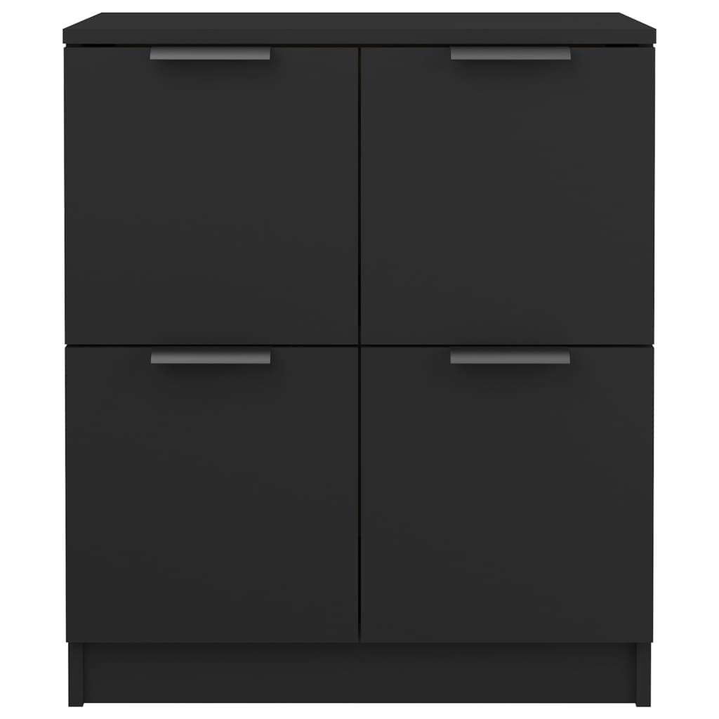 skænk 60x30x70 cm konstrueret træ sort