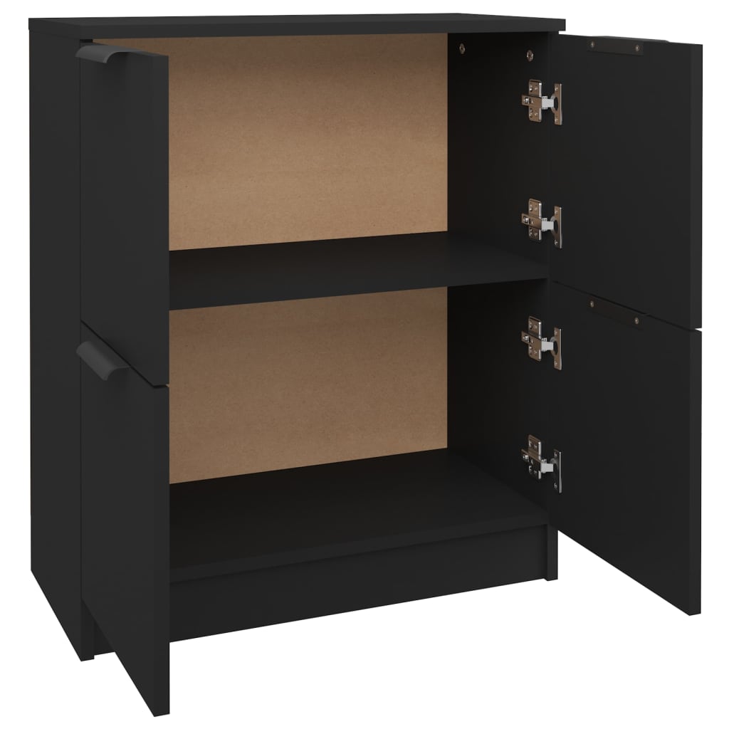 skænk 60x30x70 cm konstrueret træ sort