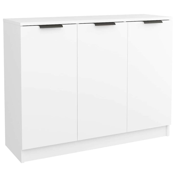 skænk 90,5x30x70 cm konstrueret træ hvid