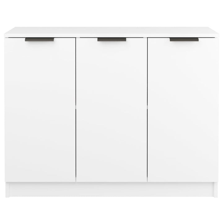 skænk 90,5x30x70 cm konstrueret træ hvid