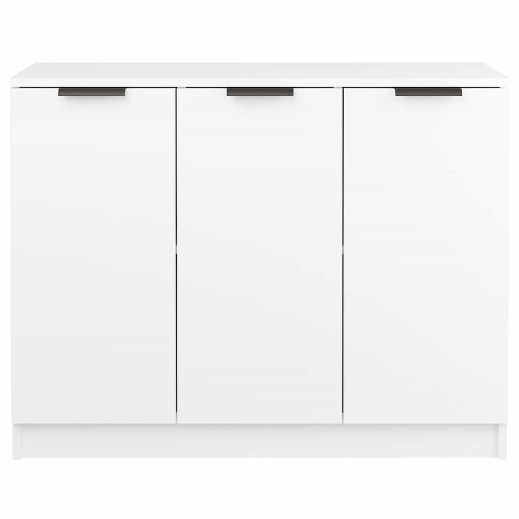 skænk 90,5x30x70 cm konstrueret træ hvid