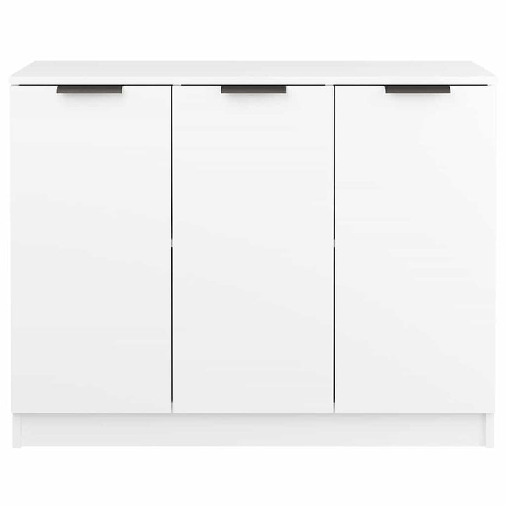 skænk 90,5x30x70 cm konstrueret træ hvid