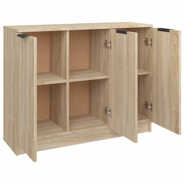 skænk 90,5x30x70 cm konstrueret træ sonoma-eg