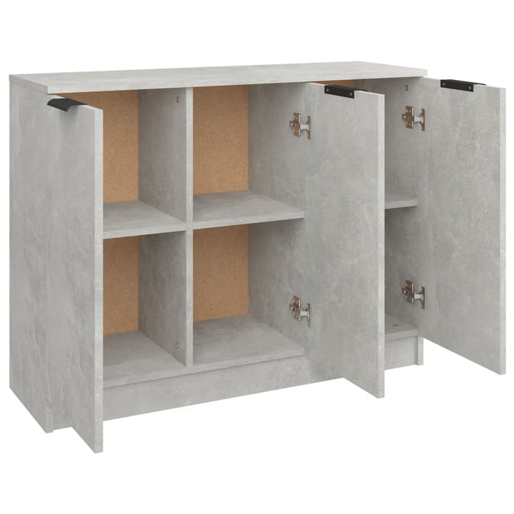 skænk 90,5 x 30 x 70 cm konstrueret træ betongrå
