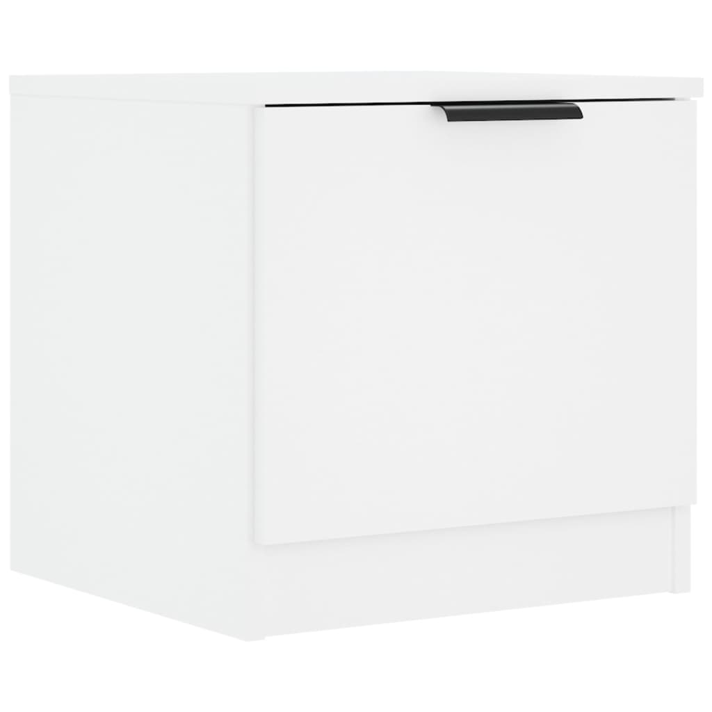 sengebord 40x39x40 cm hvid