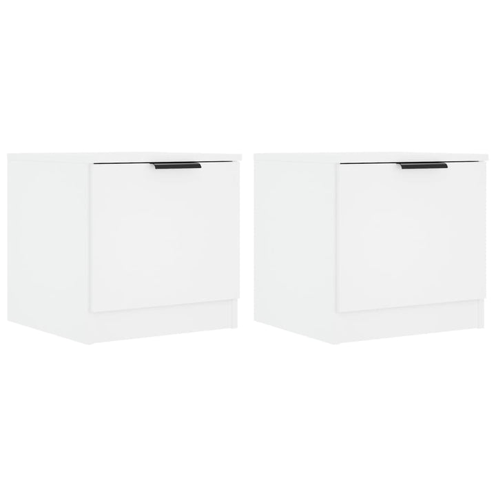 sengebord 40x39x40 cm 2 stk. hvid