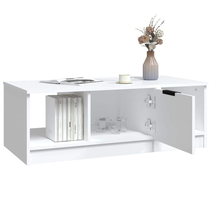 sofabord 102x50x36 cm konstrueret træ hvid
