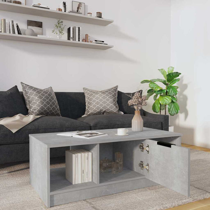 sofabord 102x50x36 cm konstrueret træ betongrå