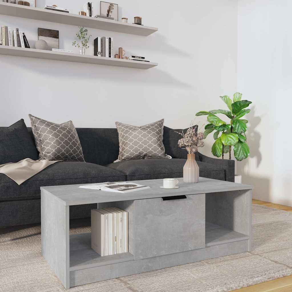 sofabord 102x50x36 cm konstrueret træ betongrå