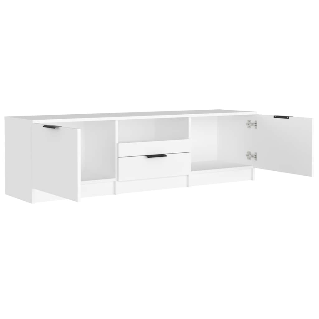 TV-skab hvid 140x35x40 cm konstrueret træ