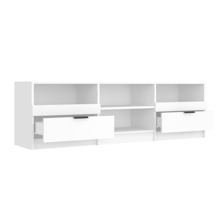 tv-skab 150x33,5x45 cm konstrueret træ hvid