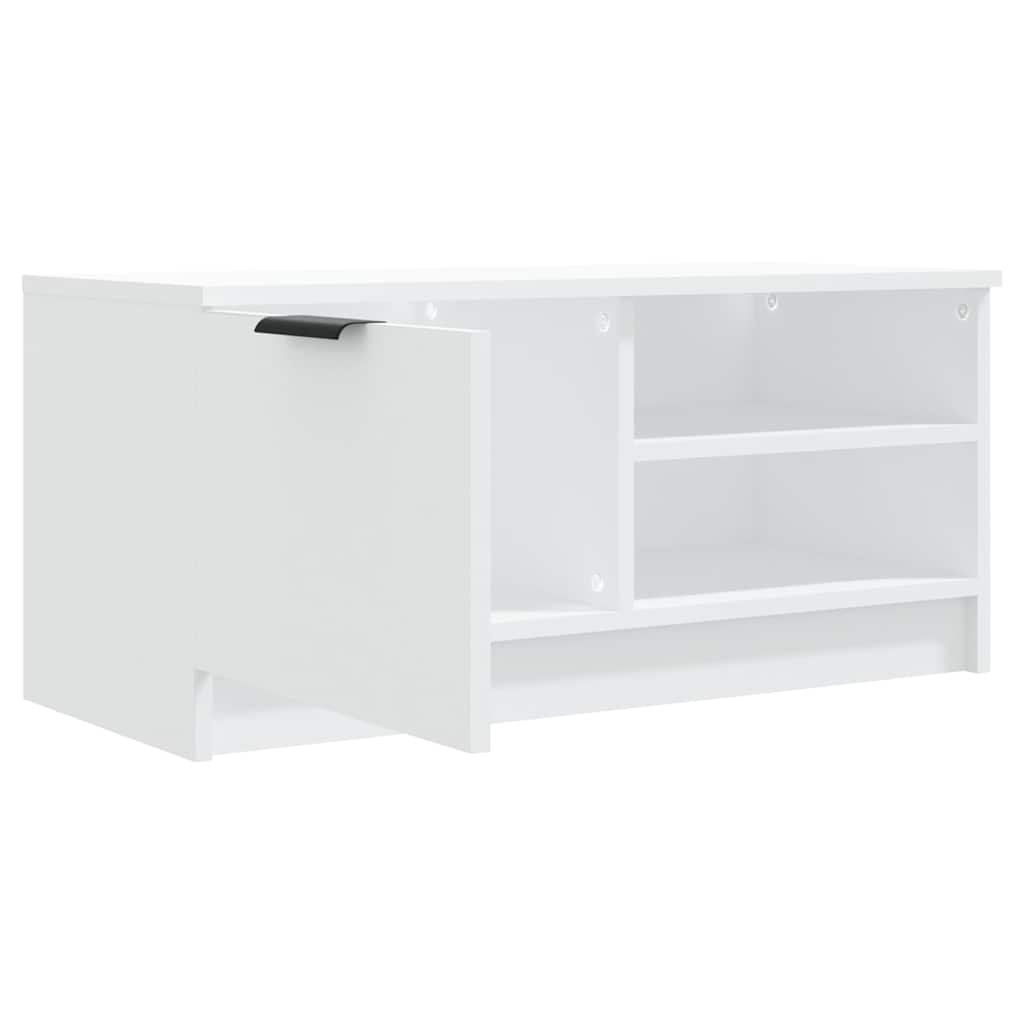 tv-bord 80x35x36,5 cm konstrueret træ hvid