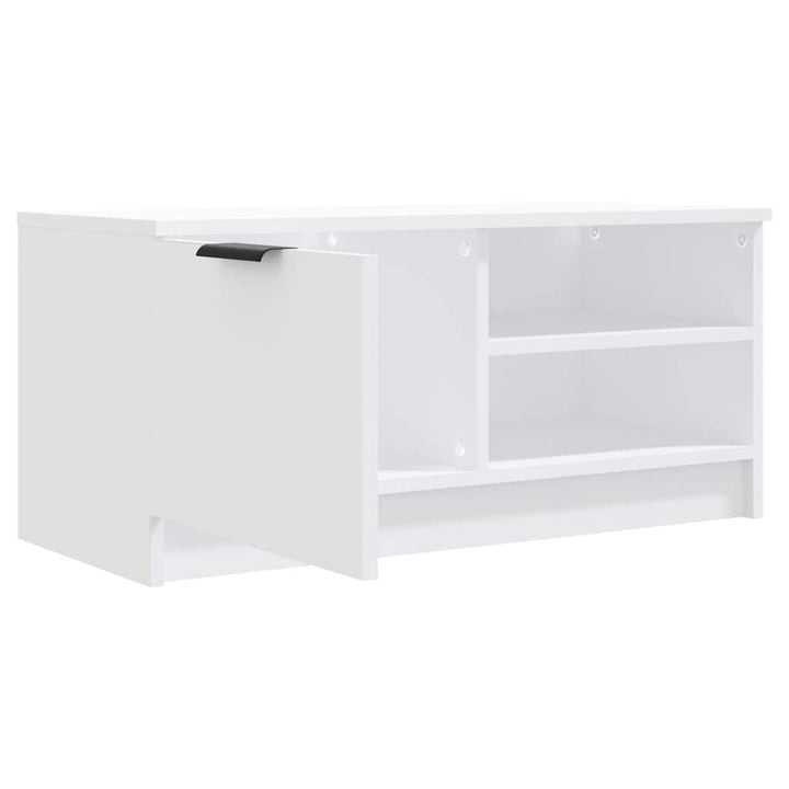 tv-bord 80x35x36,5 cm konstrueret træ hvid