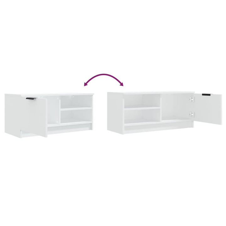 tv-bord 80x35x36,5 cm konstrueret træ hvid