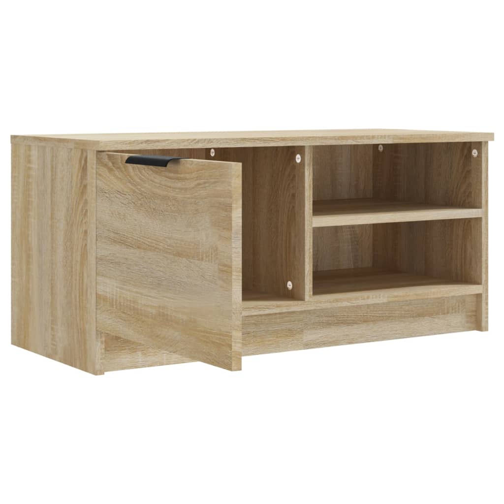 tv-borde 2 stk. 80x35x36,5 cm konstrueret træ sonoma-eg