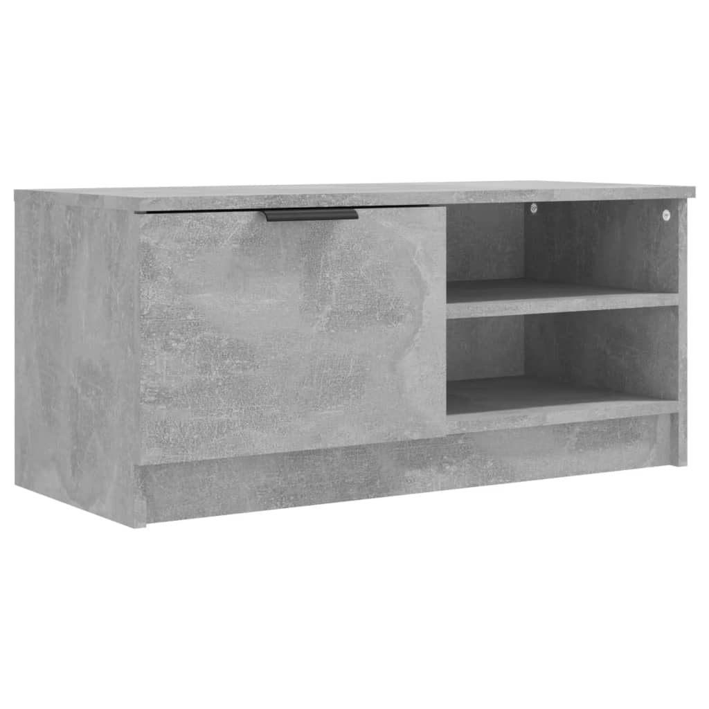 tv-bord 80x35x36,5 cm konstrueret træ betongrå