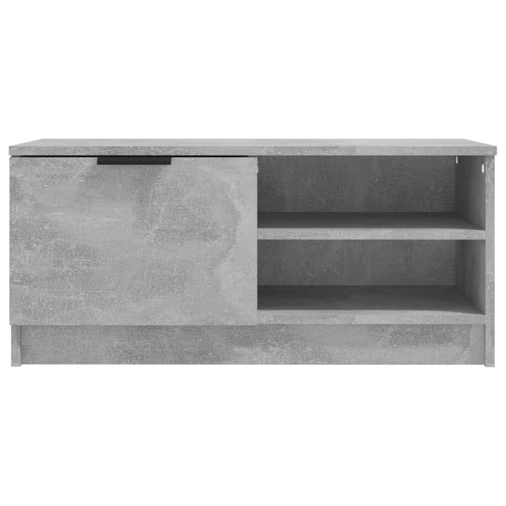 tv-bord 80x35x36,5 cm konstrueret træ betongrå