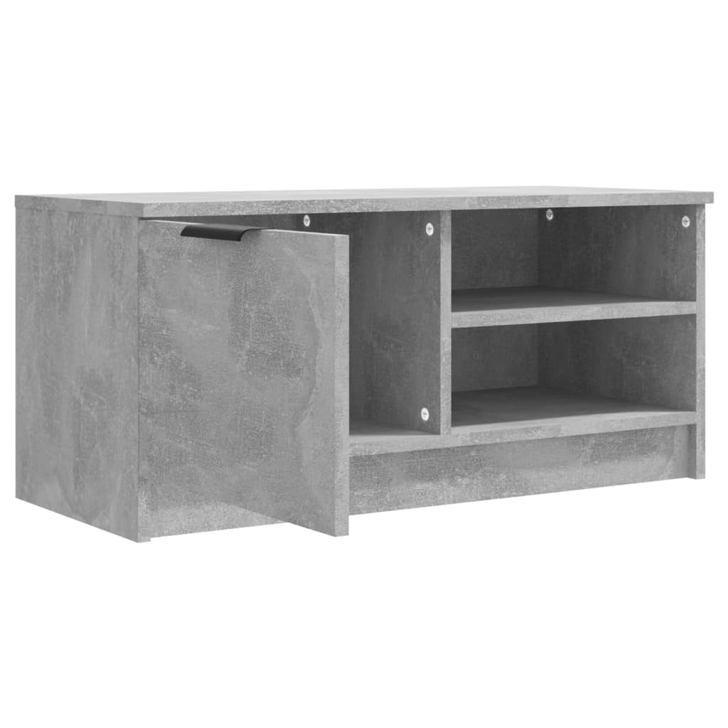 tv-bord 80x35x36,5 cm konstrueret træ betongrå