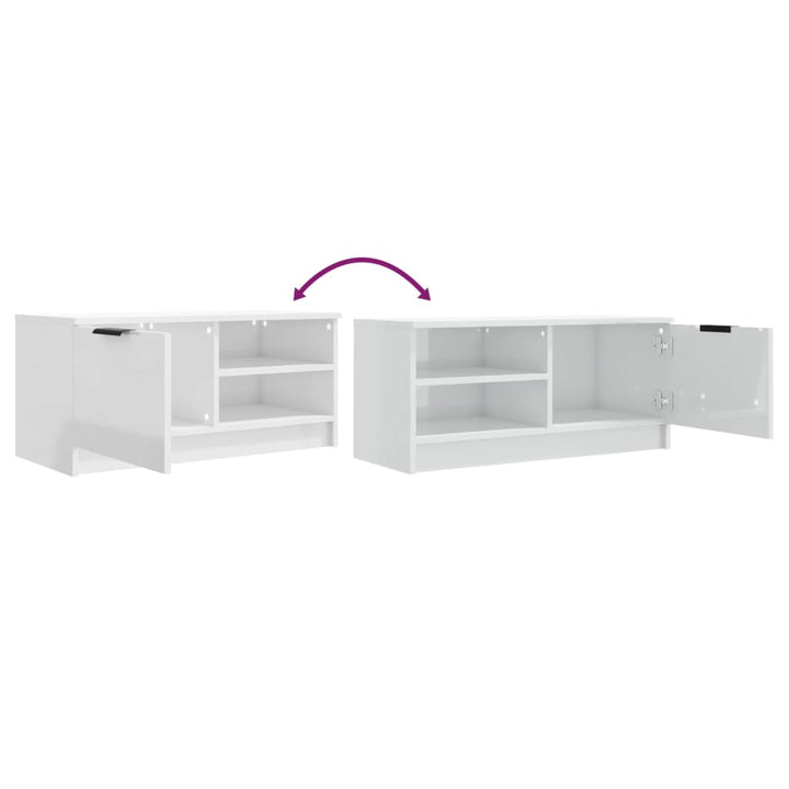 tv-borde 2 stk. 80x35x36,5 cm konstrueret træ hvid højglans